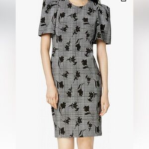 Calvin Klein Plaid Floral Dress size 6.